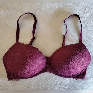 Victoria's Secret wireless burgundy bra, 34C